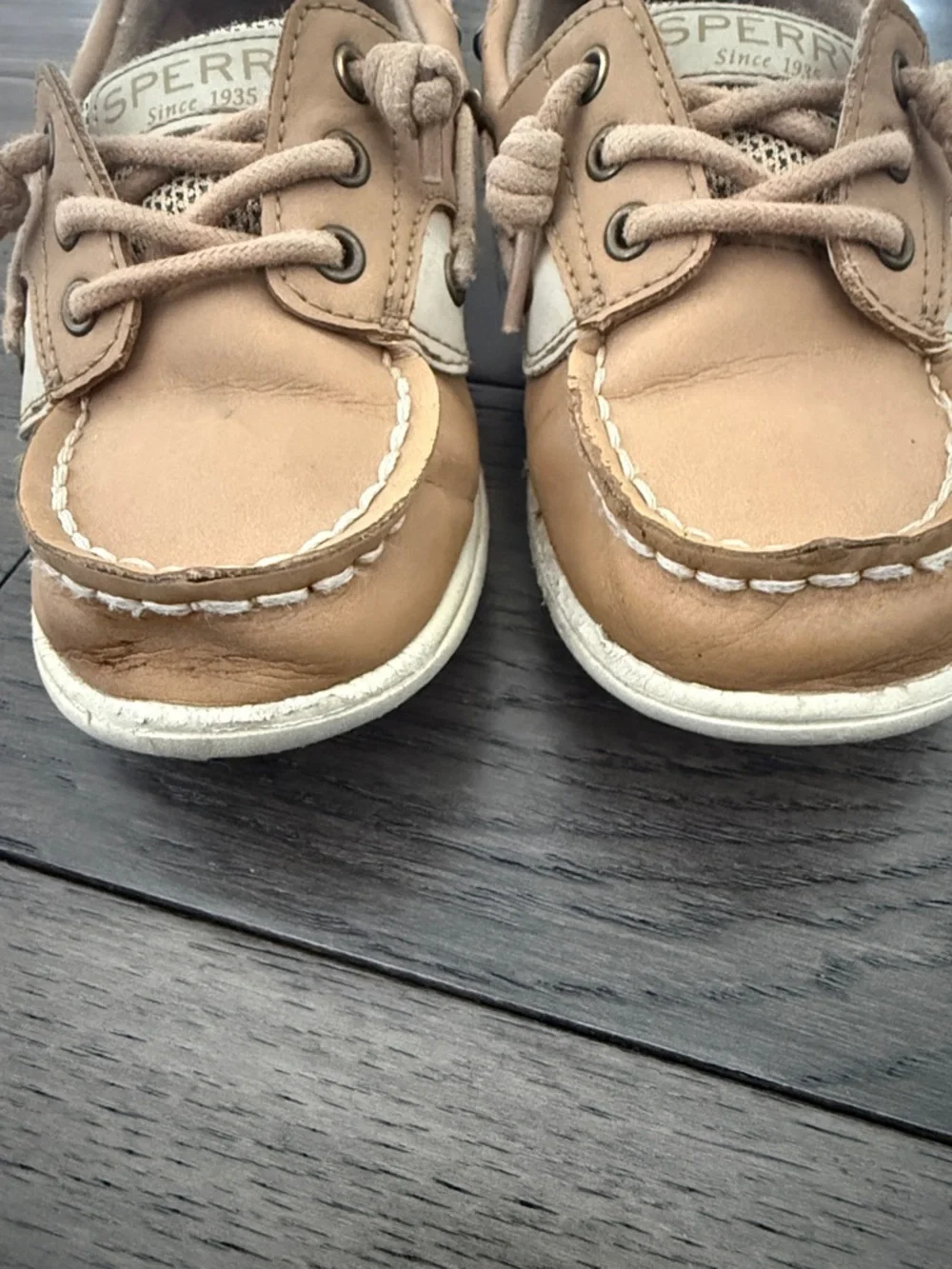 Sperry Kids Beige/Tan Moccasin Boat Shoes